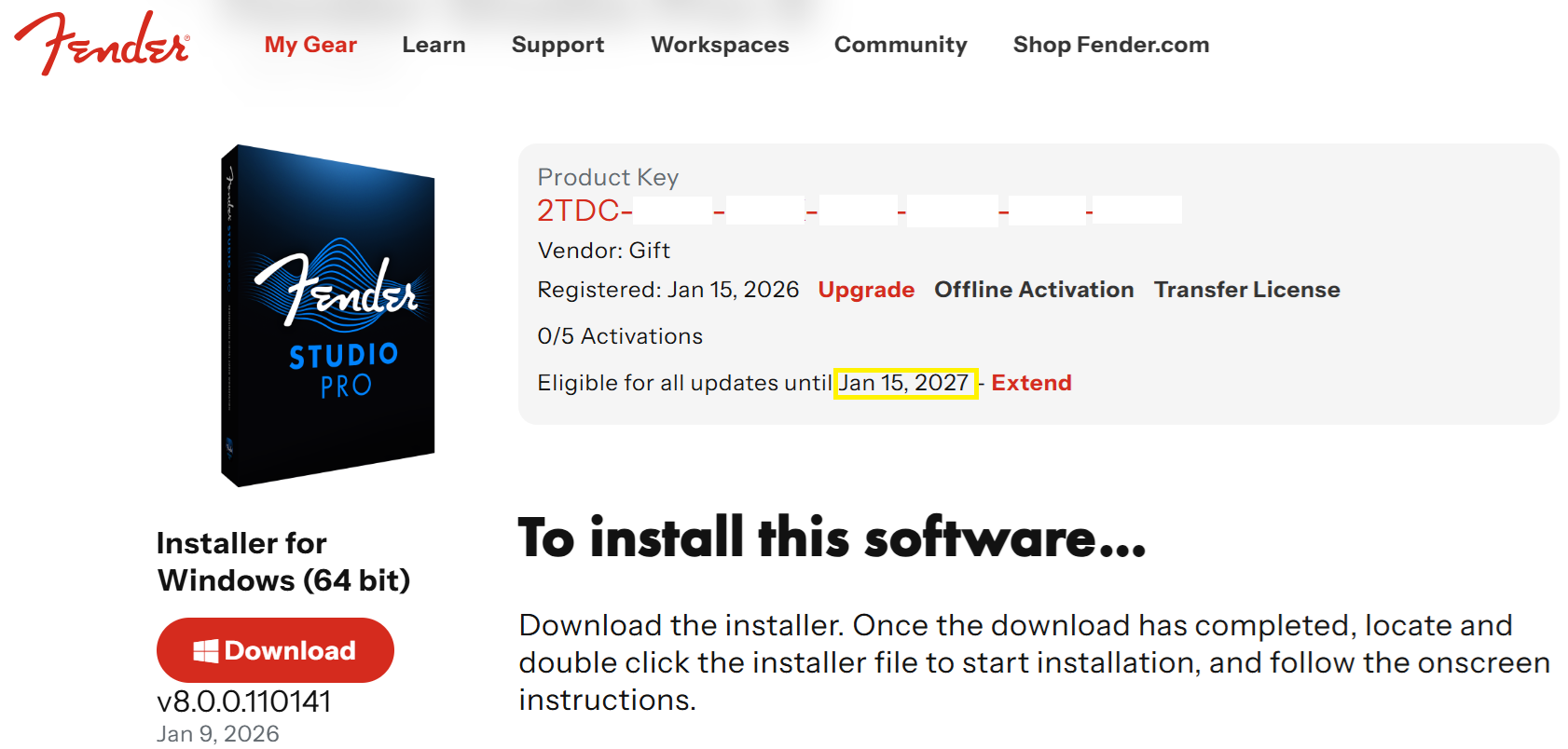 FENDER Fender Studio PRO 8